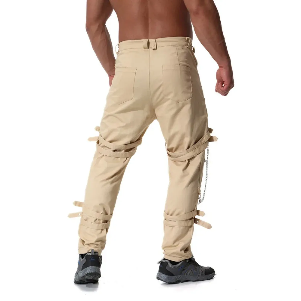 Men's Fashion Punk Rock Cargo Pants by MISNIKI