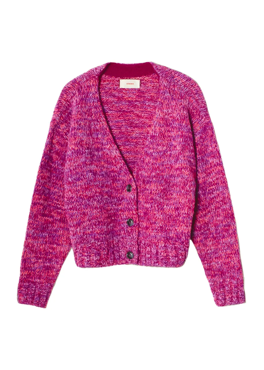 Milli sweater in magenta marble