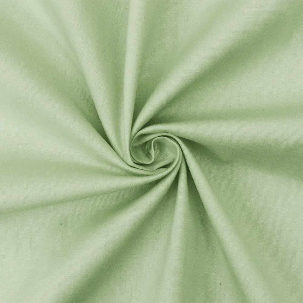 Mint Green Solid Stretch Cotton Spandex Poplin Woven Fabric