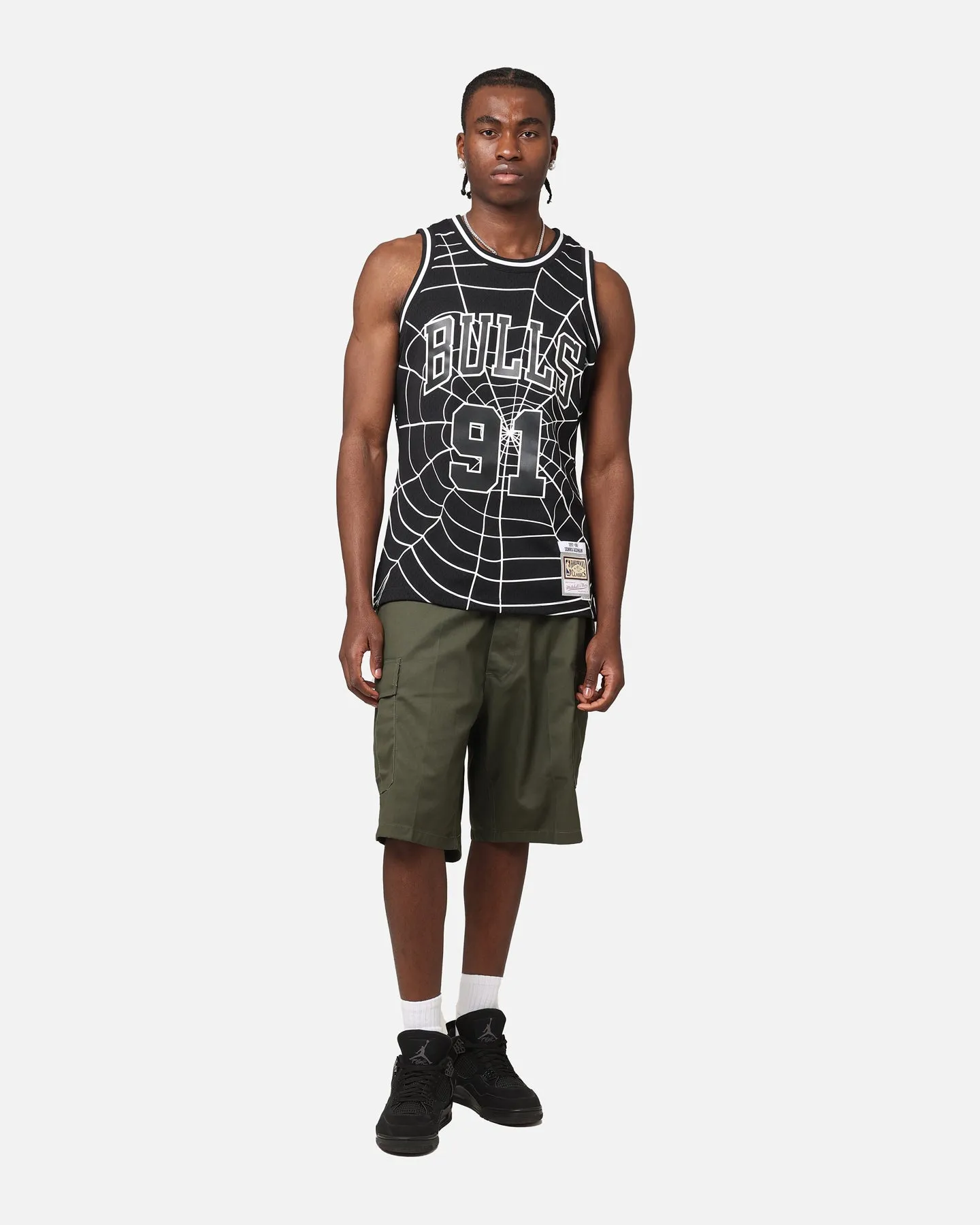 Mitchell & Ness Chicago Bulls Dennis Rodman 'Glow Web' Jersey Black