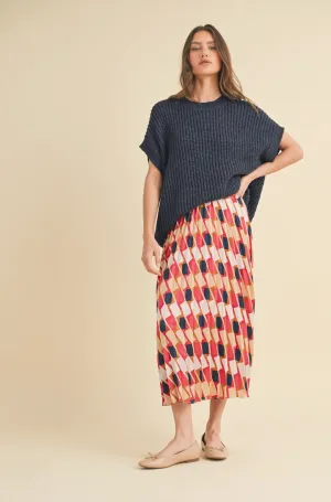 Navy Short Sleeve Sweater