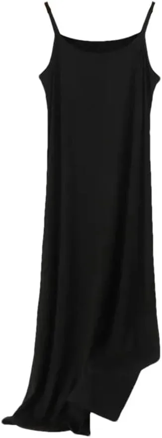 Oversized Spaghetti Strap Dress Basic Dresses Sundress Solid Camisoles
