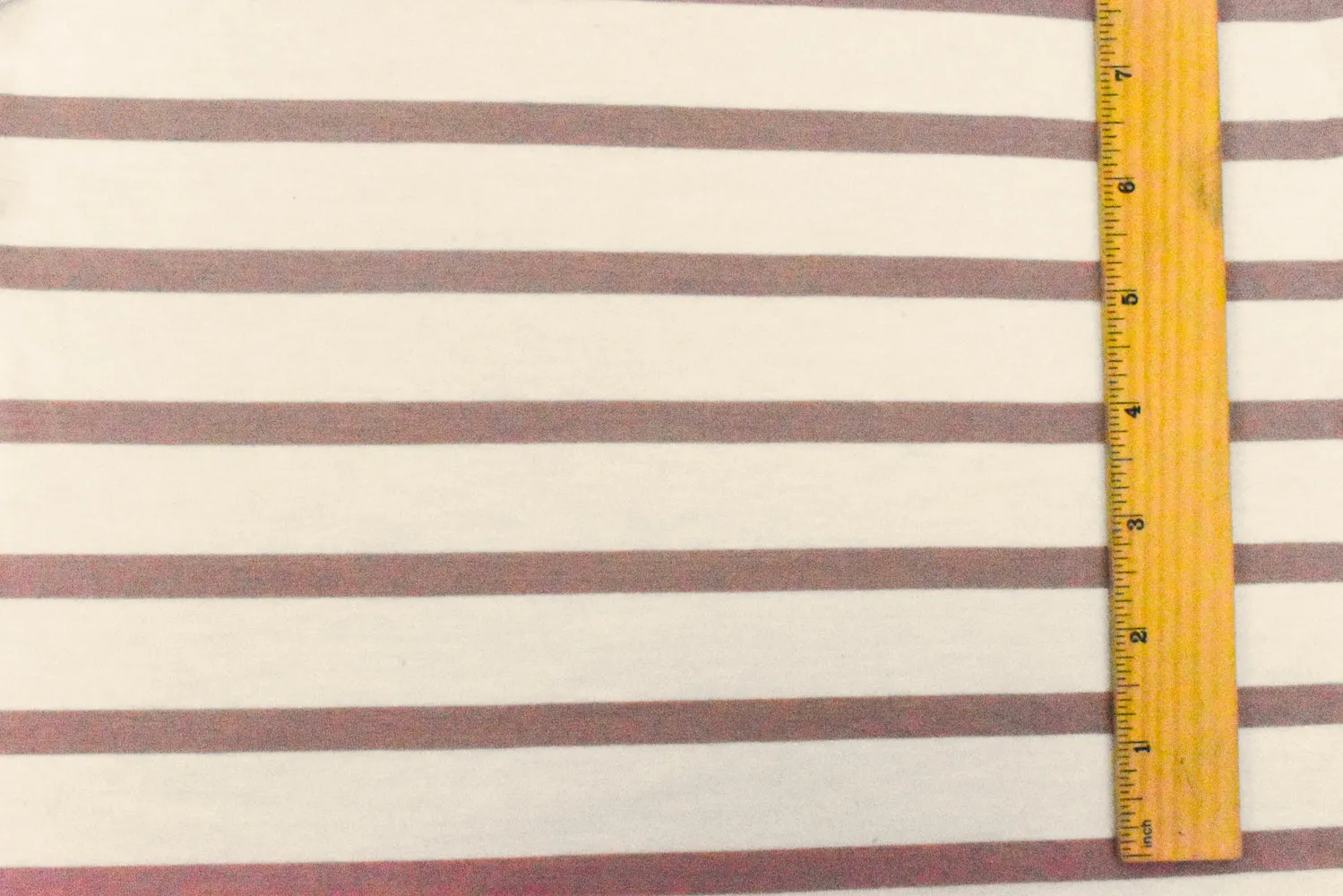 Pink-Ivory Stripe Stretch Spandex Rayon Modal Jersey Knit Fabric