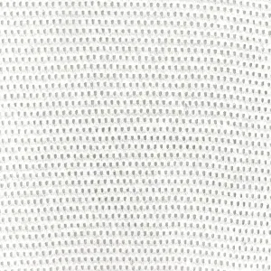 Pure White Solid Poly-Cotton Mesh Knit Fabric