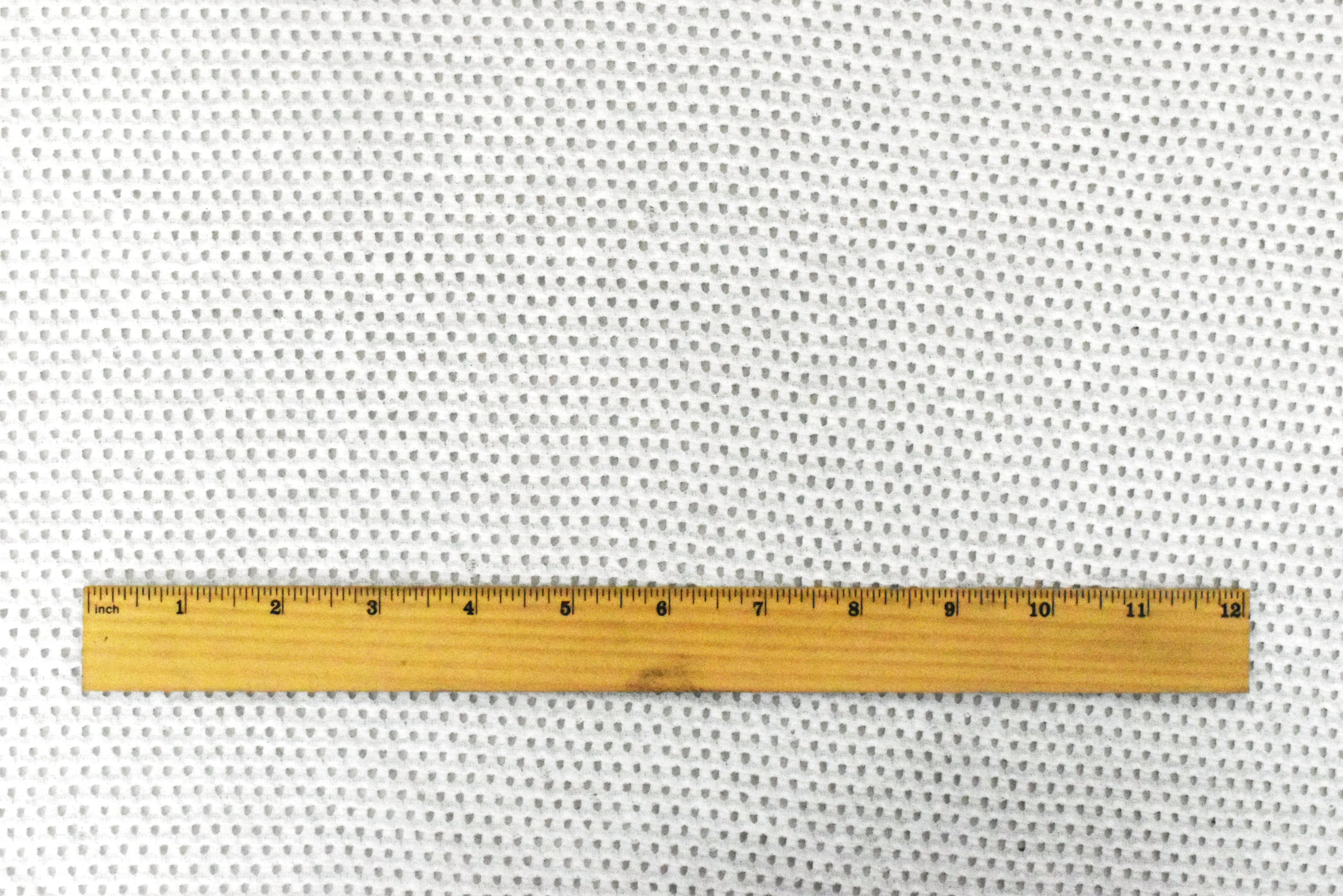 Pure White Solid Poly-Cotton Mesh Knit Fabric