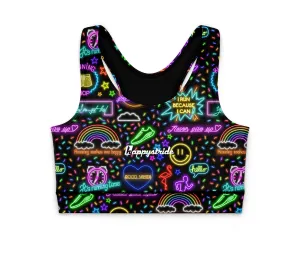 "Glow & go'' luxe crop top