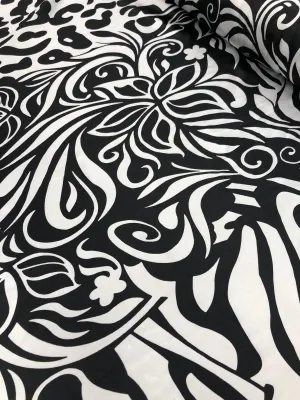 Satin Prints  - African Trio Black