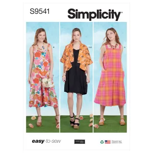 Simplicity SS9541 Miss Jumpsuit, Dress, Jacket