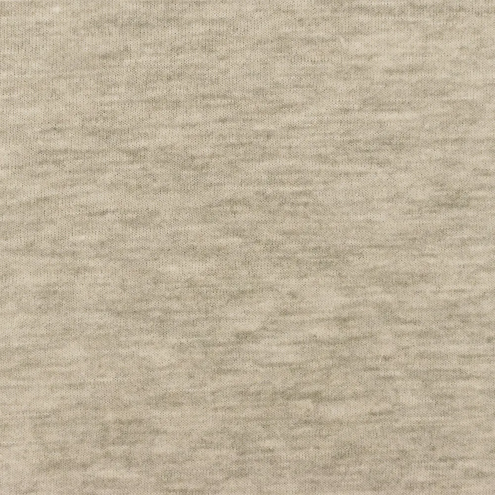 Slightly Beige-Gray-Ivory Slub Stretch Rayon Jersey Knit Fabric