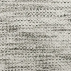 Soft Gray-White-Black Texture Stretch Brushed Thermal Knit Fabric