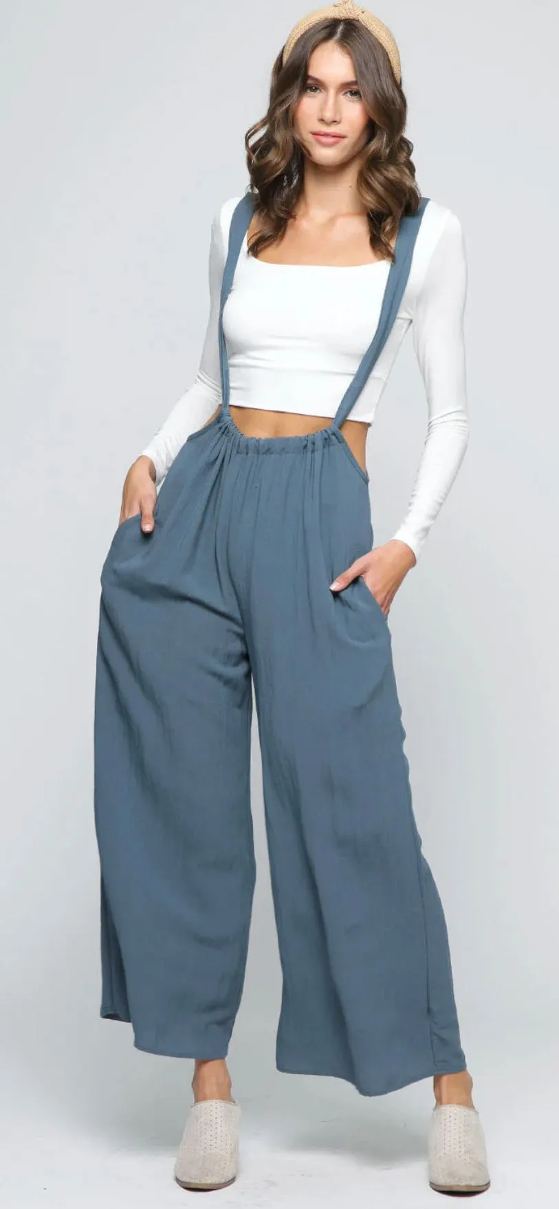 Suspender Style Jumpsuit (Available in 6 colors)