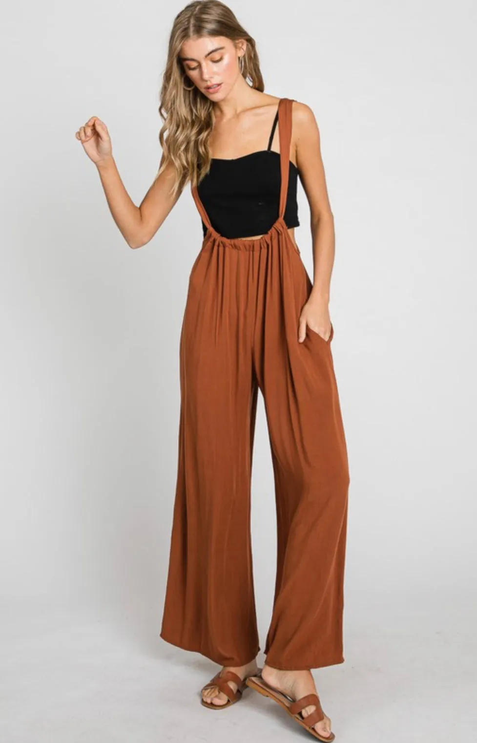 Suspender Style Jumpsuit (Available in 6 colors)