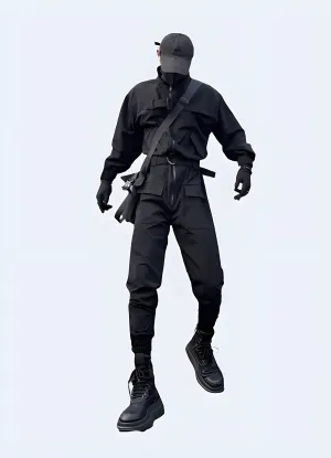 Tactical Black Slim Fit Coverall