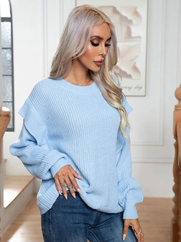 TastyHottie - Women's New Style Drop Shoulder Long Sleeve Loose Knitted Sweater
