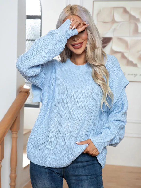 TastyHottie - Women's New Style Drop Shoulder Long Sleeve Loose Knitted Sweater