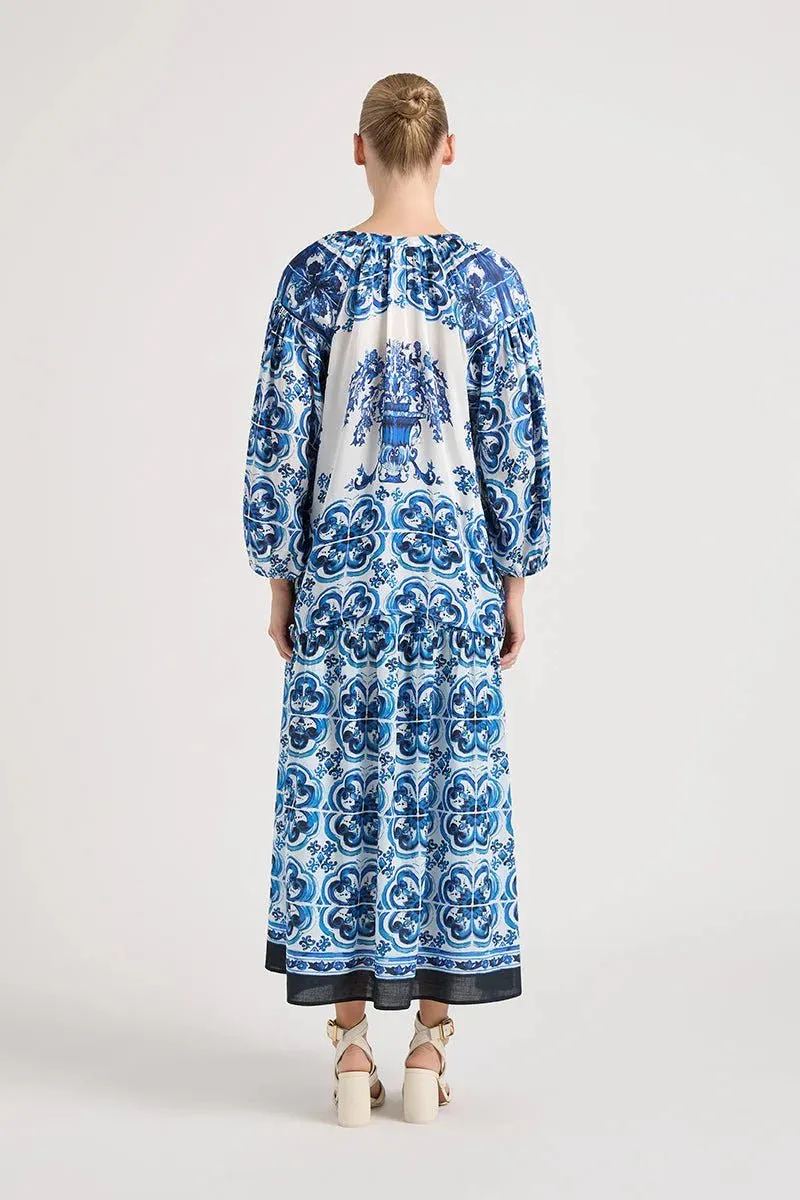Twenty Cotton Shirt in Margaret Navy Print