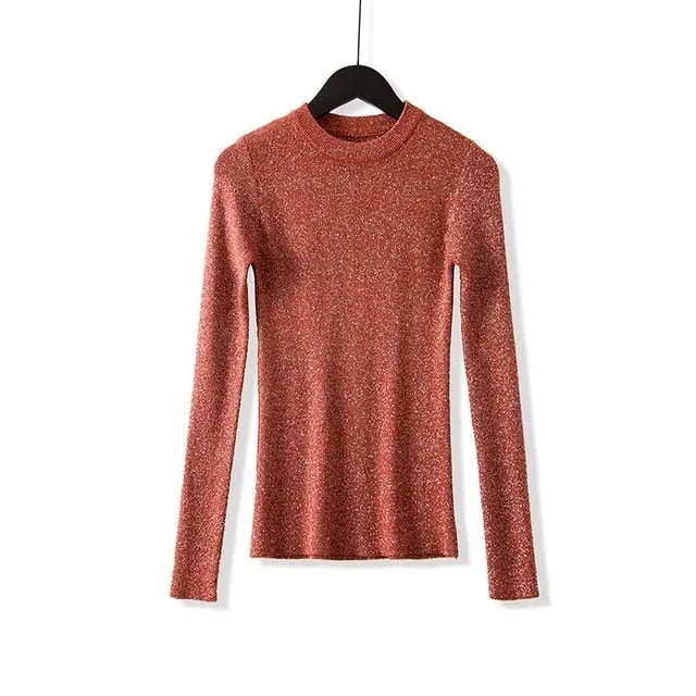 Women Basic Sweaters Autumn Winter Long Sleeve  Knit Pullover Korean Style