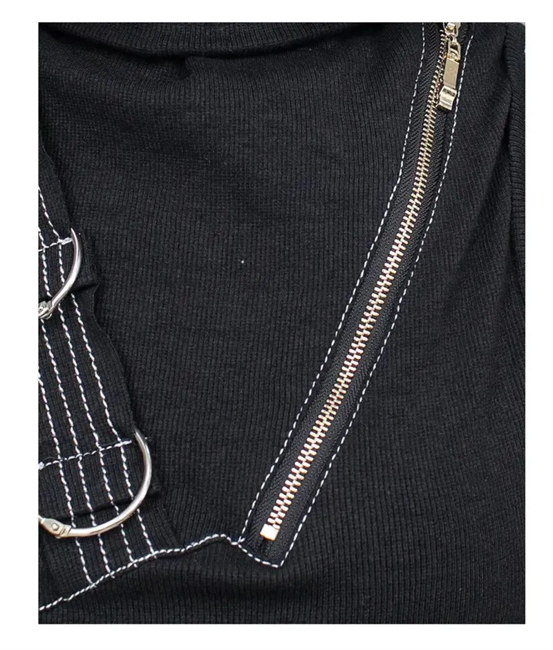 Women's Retro Harem Pants – Black Leather Denim