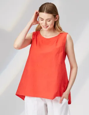 Yellow Label Crinkle Cotton Swing Top