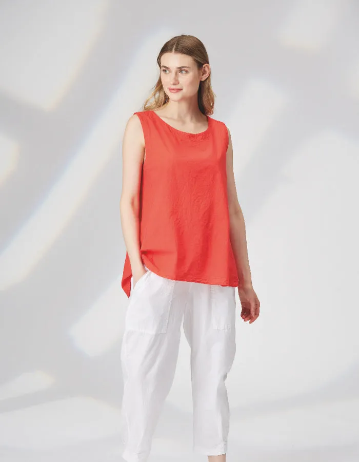 Yellow Label Crinkle Cotton Swing Top
