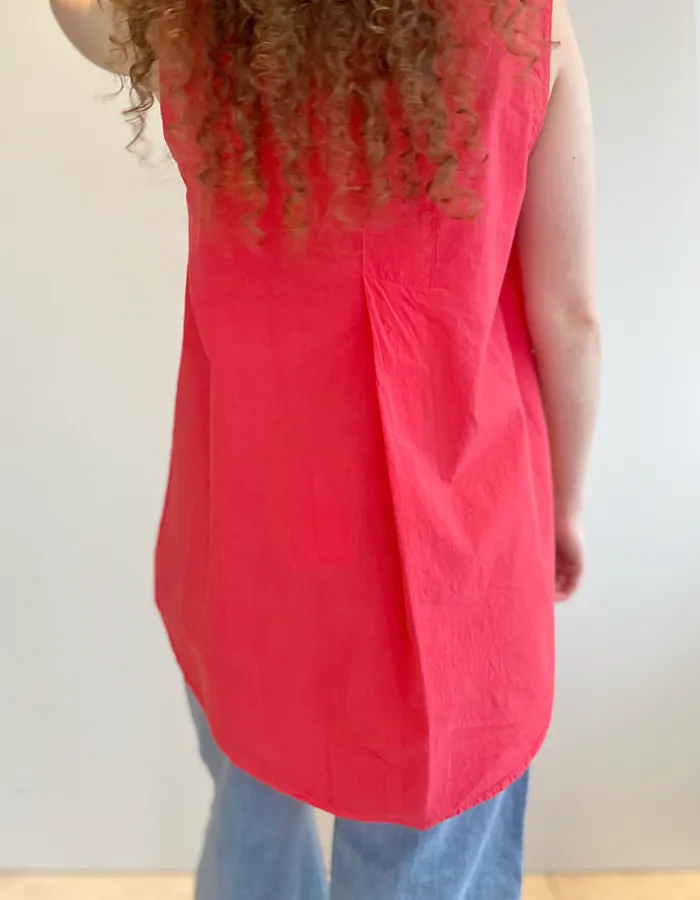 Yellow Label Crinkle Cotton Swing Top