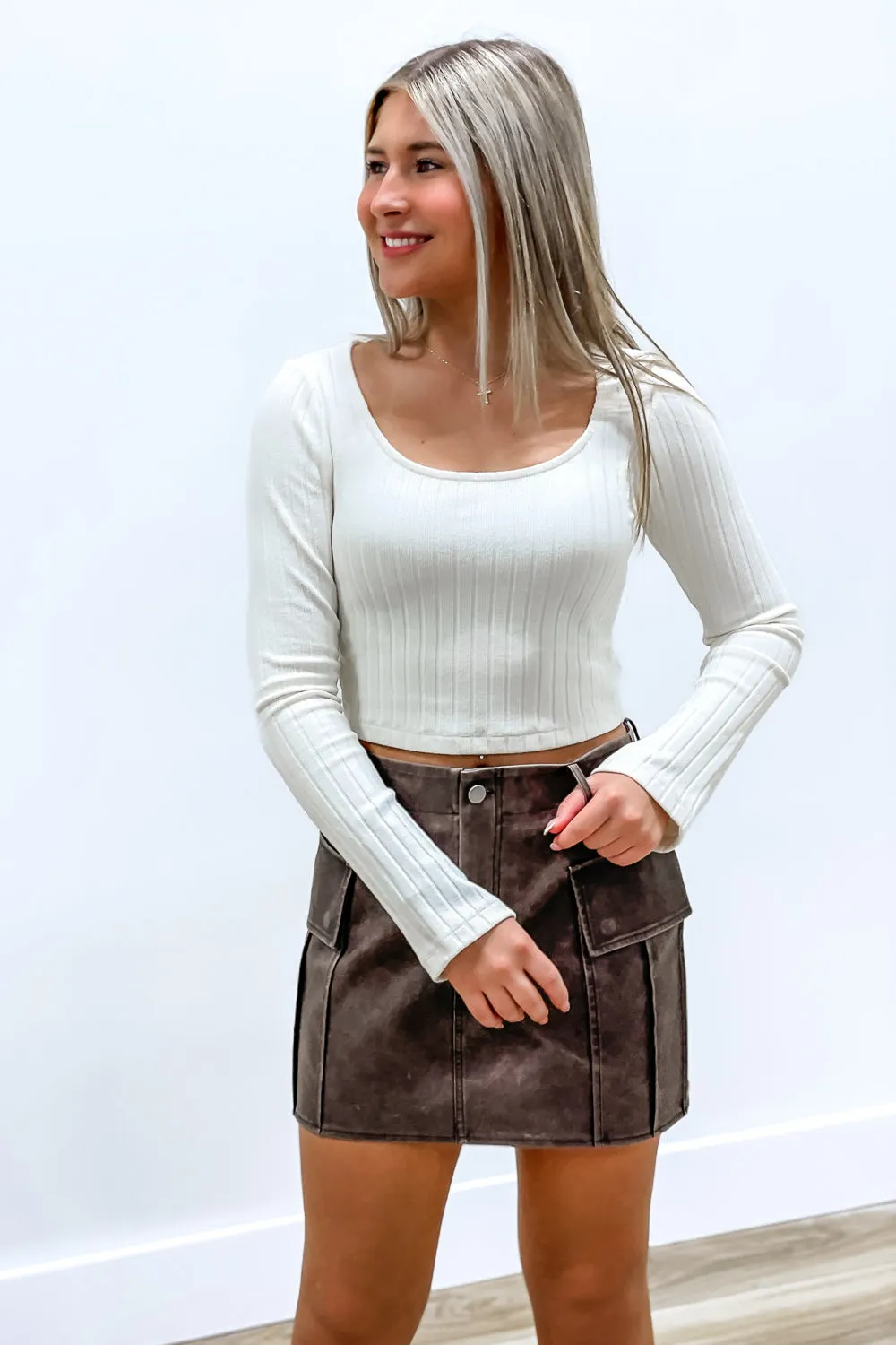 Z Supply: Madeline Rib Top - Sea Salt